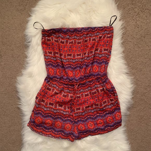 Forever 21 Pants - Red No Sleeve Romper